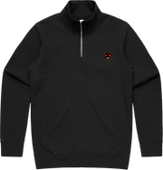 GUILTY GEAR 'Zato-1 Pressure' Small Logo Quarter-Zip Sweatshirt - Black