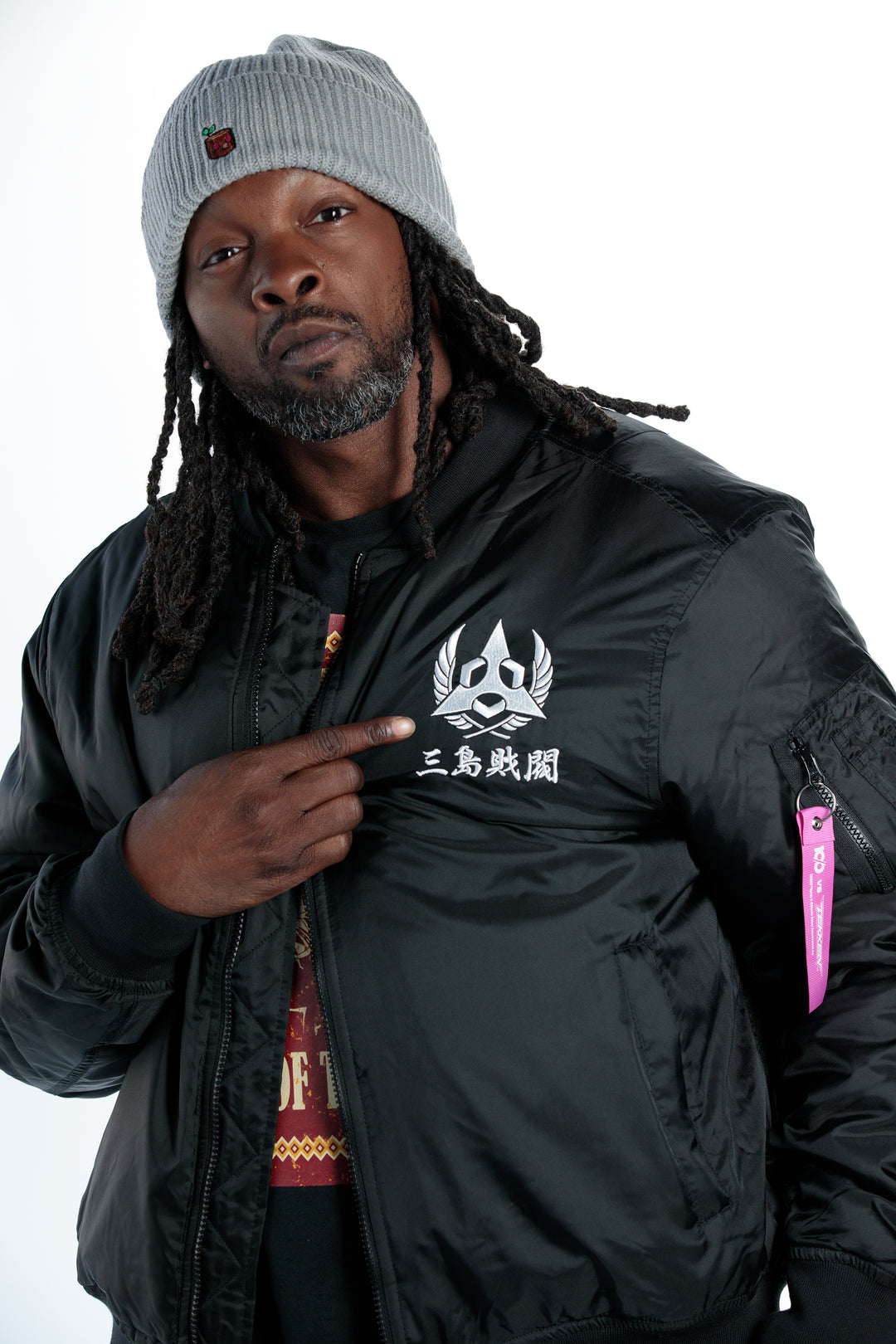 TEKKEN - 'Mishima Tiger' Embroidered Bomber Jacket - Black – 10/0