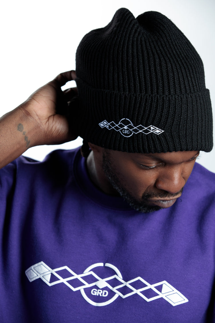 UNDER NIGHT IN-BIRTH - 'GRD' Embroidered Beanie - Black – 10