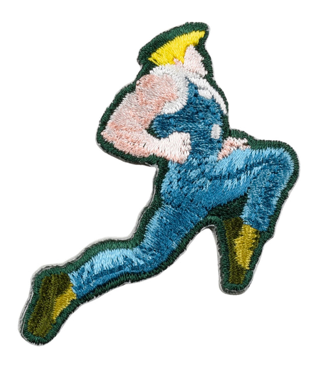 SF Embroidered Sticker - Guile Knee Bazooka