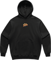JUSTIN WONG - 'Casual Tryhard World Warrior' Embroidered Premium Hoodie  - Black