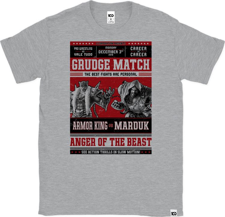 TEKKEN - 'Marduk vs Armor King Grudge Match' T-Shirt - Gray – 10/0