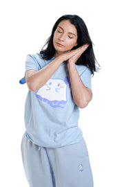 MOGU - 'Mogu Mogchamp' T-Shirt - Light Blue