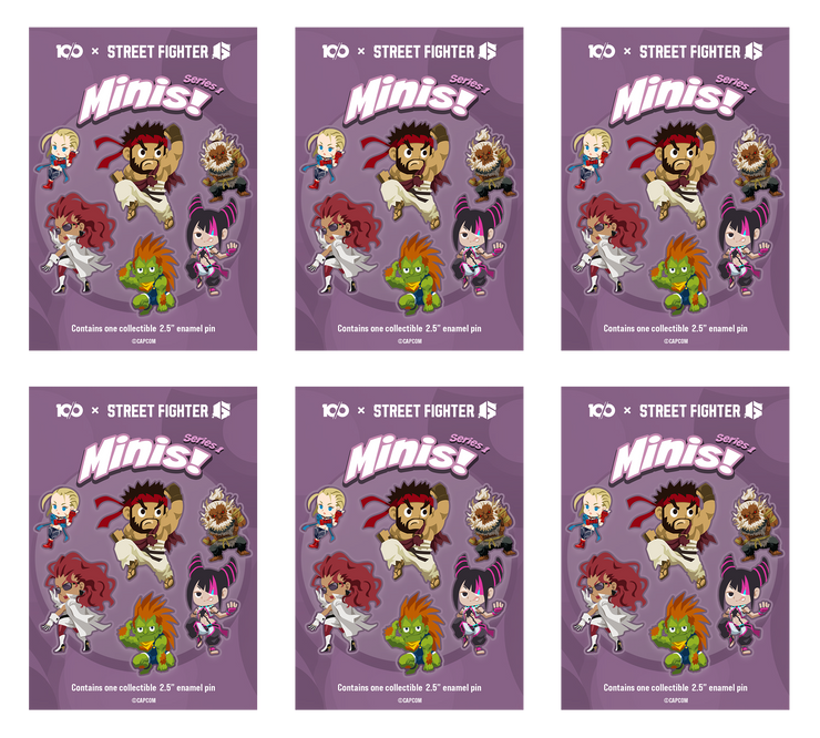 STREET FIGHTER - 'Minis - Series 1' enamel pin badge FULL SET 6