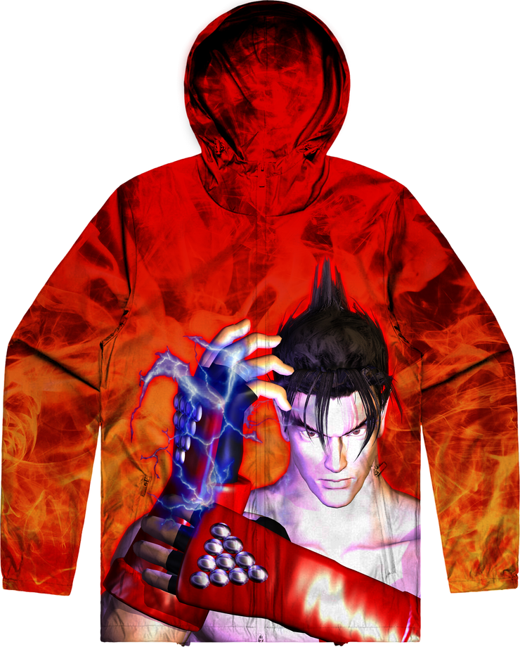 TEKKEN - 'Jin Kazama Tekken 3' Allover Print Windbreaker - Orange
