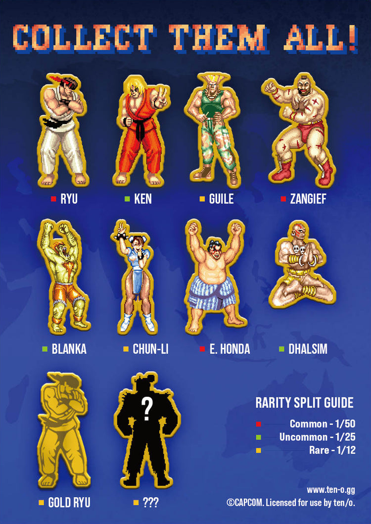 ストリートファイター ピンバッチ STREET FIGHTER - 'Victory Pose Pin' Enamel Pin Badge - Blind Box