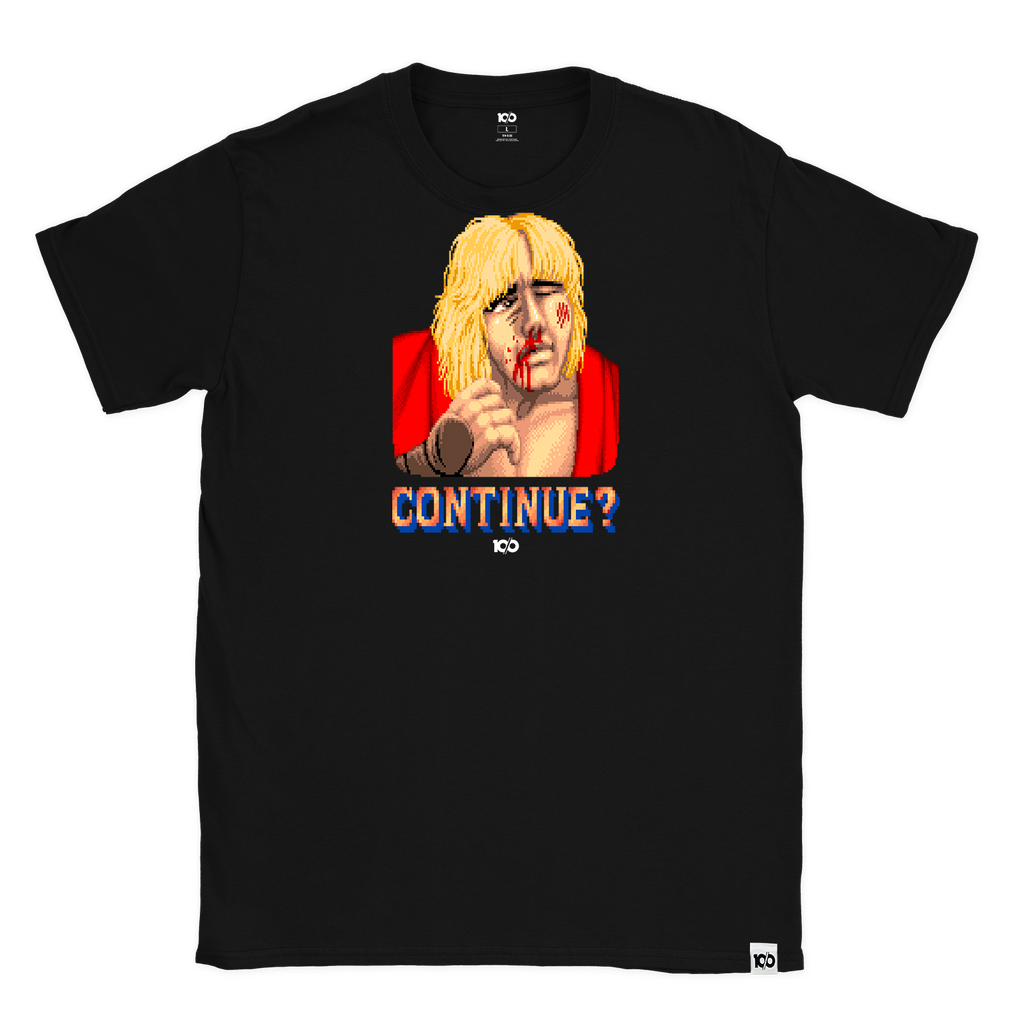 STREET FIGHTER - 'Continue? Ken' T-Shirt - Black – 10/0 Merch