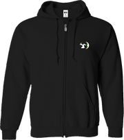 STREET FIGHTER 'Guile Flash Kick' embroidered zip up hoodie - Black