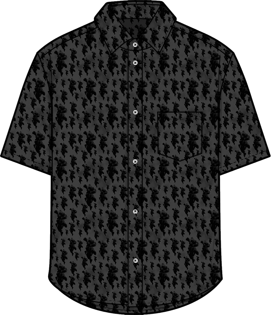 STREET FIGHTER - 'One Thousand Deaths' Button Up Shirt - Black