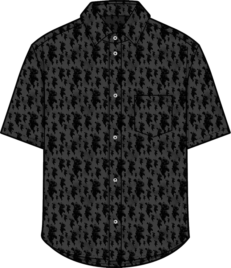 STREET FIGHTER - 'One Thousand Deaths' Button Up Shirt - Black