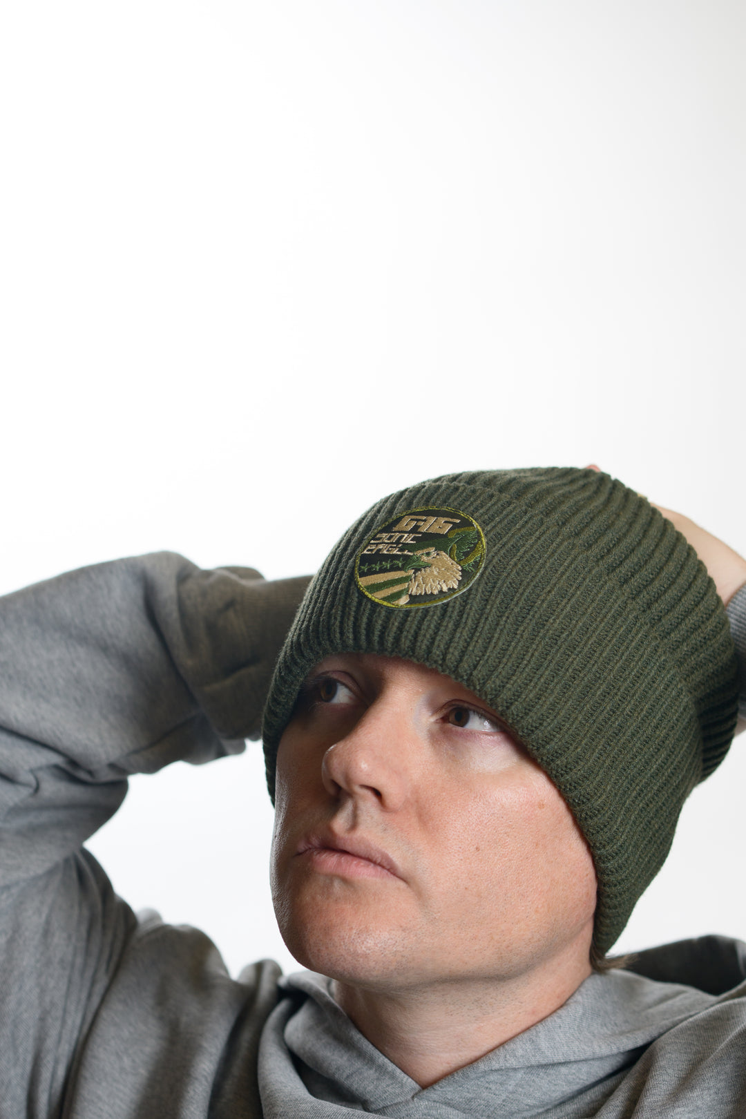 STREET FIGHTER - 'G16 Sonic Eagle' Beanie - Olive Green – 10/0 Merch