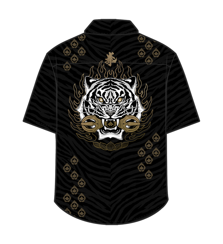 TEKKEN - 'Heihachi Tiger' Button Up Shirt - Black – 10/0 Merch