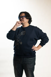 STREET FIGHTER - 'Tiger Uppercut' Crew Neck Sweatshirt - Blue