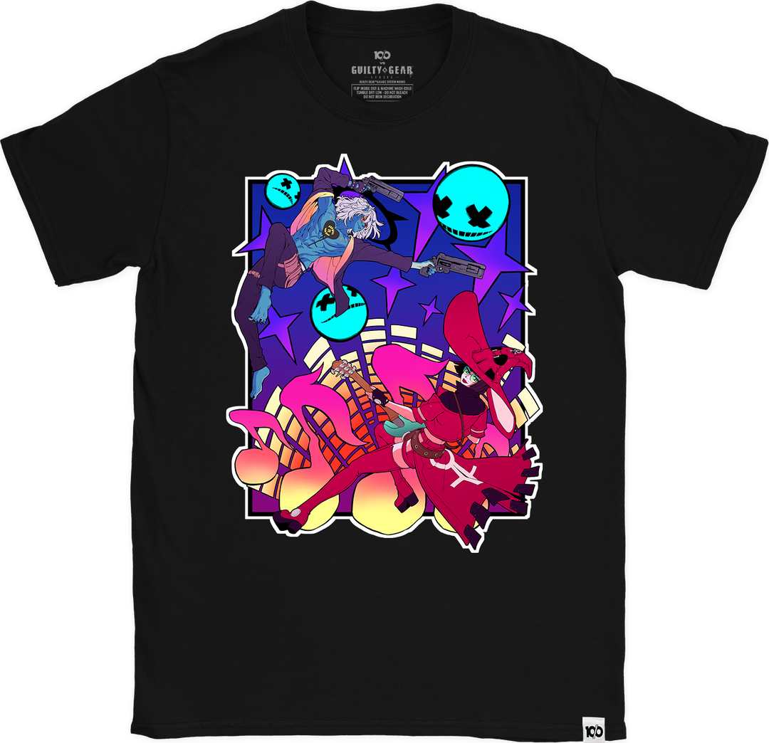 GUILTY GEAR - 'Happy Chaos vs I-No' T-Shirt - Black – 10/0 Merch
