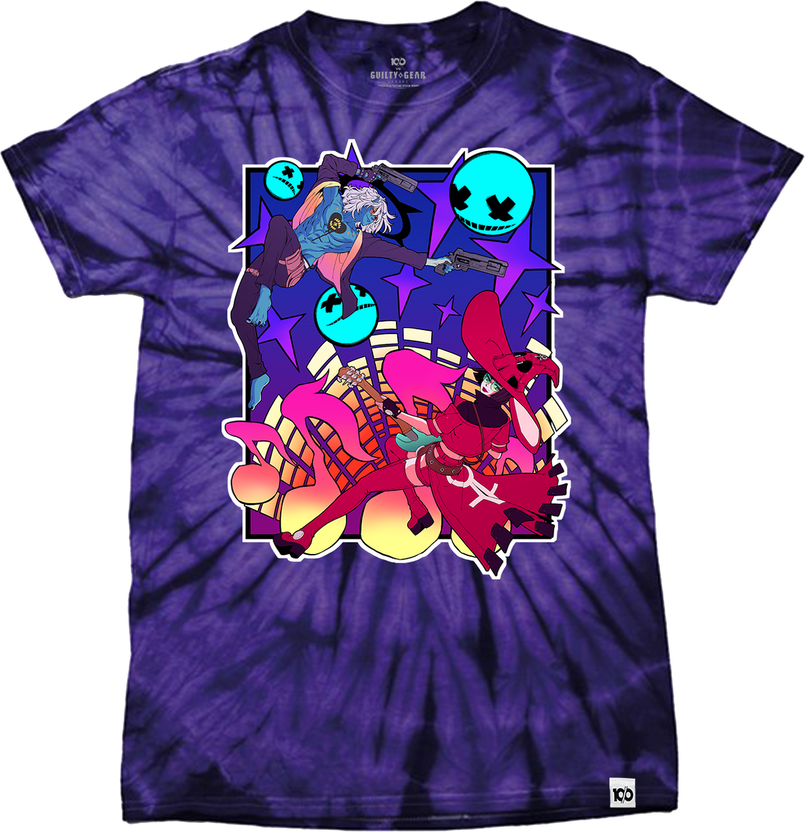 GUILTY GEAR - 'Happy Chaos vs I-No' T-Shirt - Purple Tie Dye – 10/0 Merch