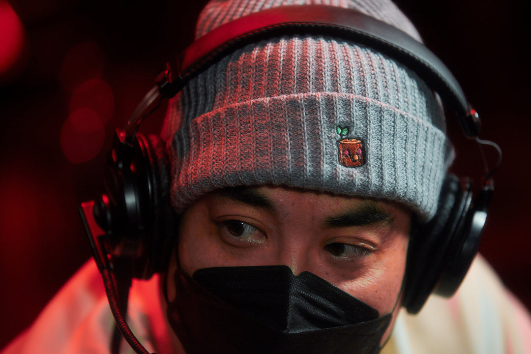 TEKKEN - 'Mokujin' Small Logo Embroidered Beanie - Gray – 10/0 Merch